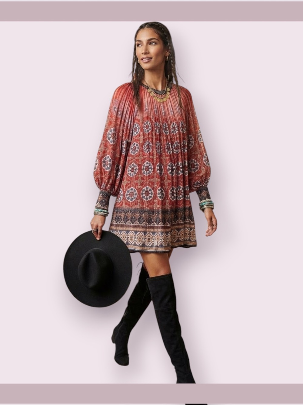 Anthropologie Tanvi Kedia Boho Mini Dress